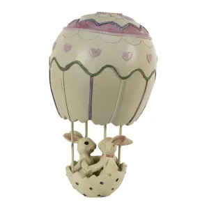 Dekorace zamilovaných králíčků v balónu - 11*11*19 cm 6PR3549