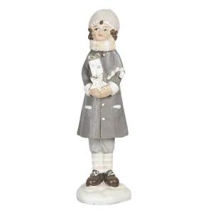 Dekorační figurka holčičky s dárkem Bebe - 4*4*16 cm 6PR3067