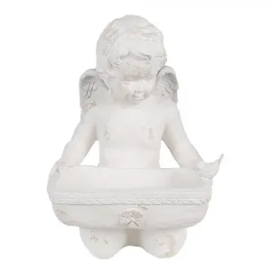 Dekorativní socha Anděl s miskou v ruce - 36*39*51 cm 6MG0042