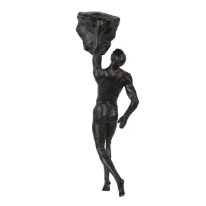 Dekorativní soška člověk s košem - 9*9*32 cm 6PR2903