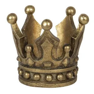 Dekorativní soška zlaté koruny - Ø 14*12 cm 6PR2837