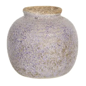 Retro váza s nádechem fialové a odřeninami - Ø 8*8 cm  6CE1218