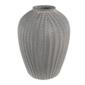 Šedá cementová dekorativní váza L - Ø 21*28 cm 6TE0485L