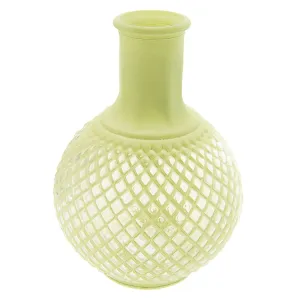 Zelená váza s patinou Agnesse - Ø 13*18 cm 6GL2351GR