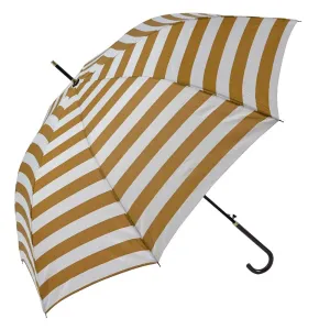 Bílo-hnědý deštník s pruhy pro dospělé - Ø100*88 cm JZUM0053