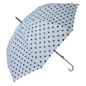 Bílý deštník pro dospělé s černými puntíky - Ø 100*88 cm JZUM0047