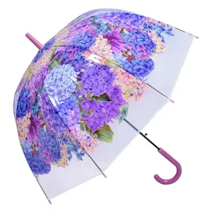 Fialový deštník s květy hortenzie - 60cm JZUM0067PA