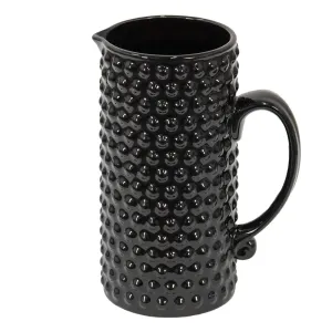 Černý keramický dekorační džbán Wilma - 14*9*20 cm 6CE1474