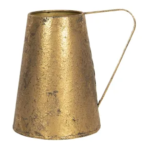 Zlatý dekorační džbán s patinou Bernetta - 22*16*21 cm 6Y4190