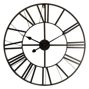 Kovové hodiny s římskými číslicemi - Ø 60*4 cm 5KL0140S