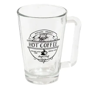 Skleněný hrnek Hot Coffee - 11*8*12 cm / 250 ml 6GL4253
