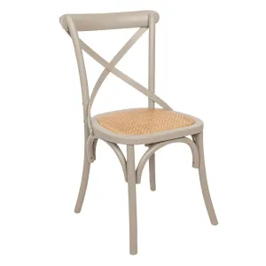 Šedá dřevěná židle s patinou Retro - 46*42*87 cm 5H0422