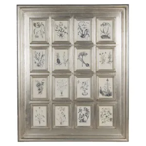Stříbrný dekorativní fotorámeček s 16 okýnky - 90*4*110 cm / 13*18 cm  5H0403ZI