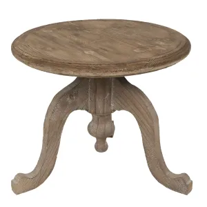Dřevěný hnědý odkáladací stolek - 56*45 cm 6H1970