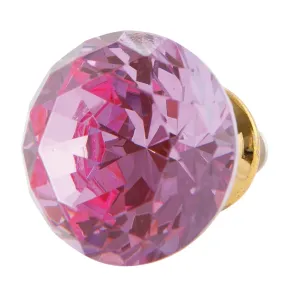 Úchytka tvar diamant růžová - pr 3 cm 63097