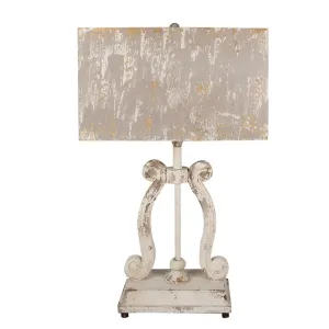 Béžovo- šedá stolní lampa Vintage - 50*22*83 cm E27/max 1*60W 5LMC0031