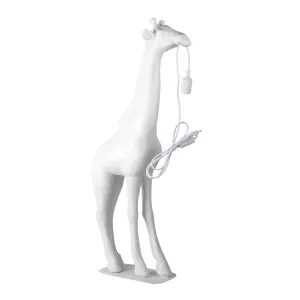 Bílá stojací lampa žirafa - 48*18*99 cm E27 5LMP342