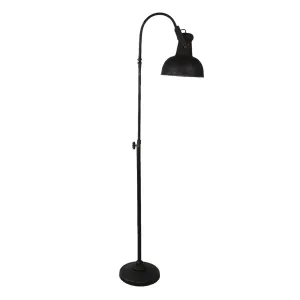 Černá stojací lampa Lumos s patinou - 59*27*189 cm 5LMP341Z