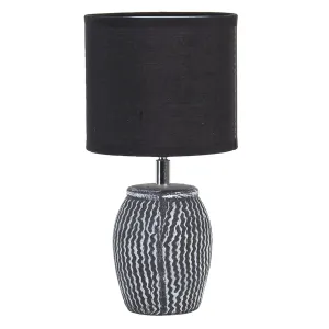 Šedivo černá stolní lampa Gulio - Ø 15*29 cm / E27 6LMC0044