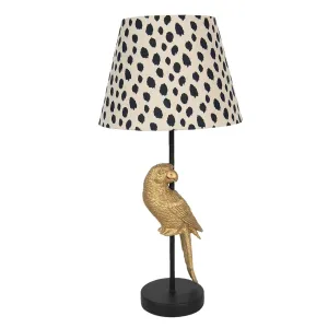Stolní lampa s dekorací zlatého papouška – Ø 25*51 cm / E27 6LMC0032