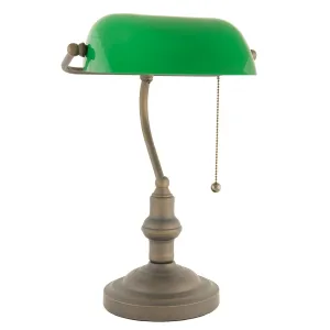 Zelená bankovní Tiffany lampa - Ø 27*40 cm E27 / Max 60W 5LL-5125