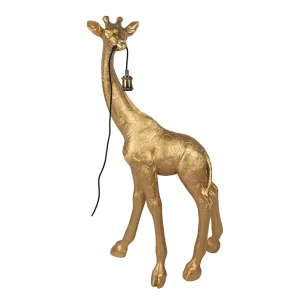 Zlatá stojací lampa ve tvaru žirafy Giraffe - 61*34*119 cm E27/max 1*40W 5LMP666