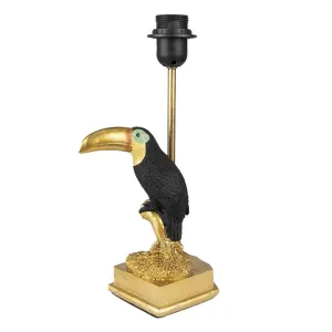 Zlato-černá noha stolní lampy Toucan gold - 14*10*31 cm 6LMP763
