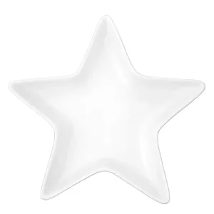 Bílá keramická miska ve tvaru hvězdy White Star - 20*19*2 cm 6CE1464