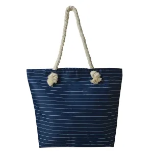 Modro bílá proužkovaná plážová taška - 45*35 cm JZBG0219