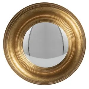 Nástěnné zrcadlo s masivním zlatým rámem Beneoit – Ø 24 cm 62S207