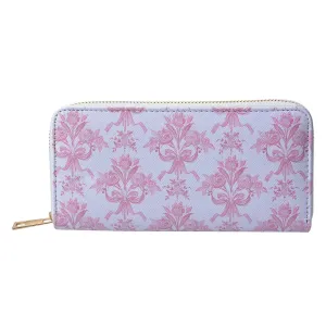 Bílo - růžová peněženka s kyticemi Pouquet  - 10*19 cm JZPU0003-03