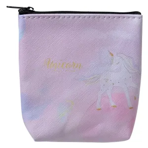 Růžová malá peněženka / taštička s jednorožcem Unicorn I - 11*11 cm JZWA0158