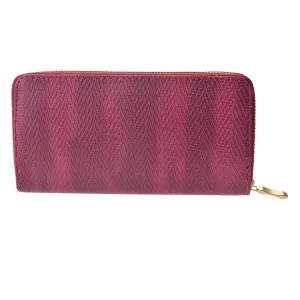 Růžovo červená peněženka s imitací z hadí kůže - 19*11 cm JZWA0062R