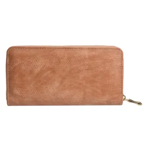 Světle hnědá koženková peněženka - 10*19 cm JZWA0107