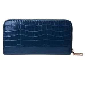 Velká tmavě modrá peněženka - 19*9 cm JZWA0129BL