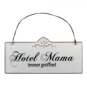 Plechová nástěnná cedule Mama Hotel - 21*15 cm 63145