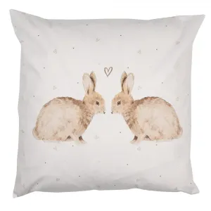 Povlak na polštář s motivem králíčků a srdíček Bunnies in Love - 45*45 cm BSLC22