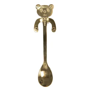 Zlatá dezertní lžička Medvídek - 3*12 cm 64450GO