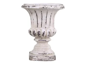 Krémový antik obal na květináč/ váza s patinou  - Ø 23*30cm 65059619 (65596-19) #1342099