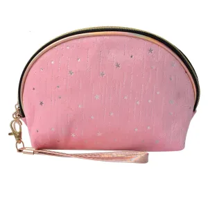 Růžová dámská toaletní taška s hvězdičkami Stars - 22*8*14 cm JZTB0063P