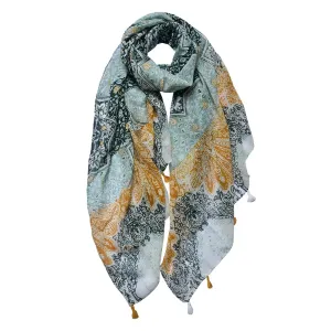 Barevný dámský šátek se vzorem - 90x180 cm JZSC0728