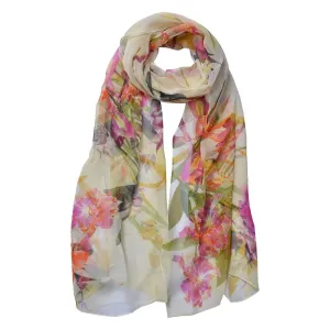 Dámský šátek s barevnými květy - 50*160 cm JZSC0720W