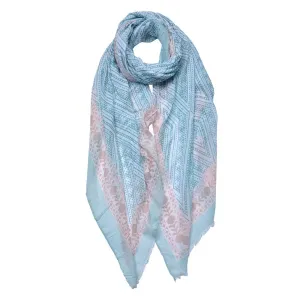 Modrý dámský šátek - 90*180 cm JZSC0692BL