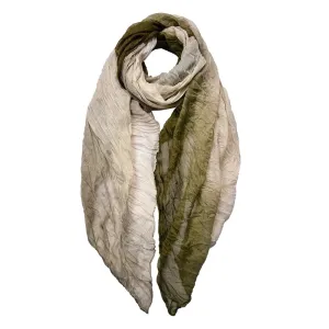 Zeleno-béžový dámský šátek - 90*180 cm JZSC0761