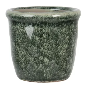 Šedo - zelený mramorovaný obal na květináč - Ø 7*7 cm 6CE1259XS
