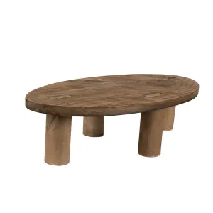 Dekorační květinový dřevěný oválný stolek  - 40*20*11 cm 6H2219