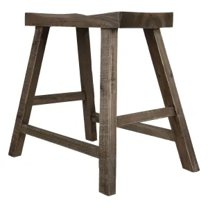 Hnědá antik dřevěná stolička - 56*37*50 cm 6H2118