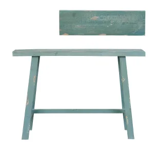 Modrý vintage odkládací stolek, stolička - 60*21*40 cm 5H0160