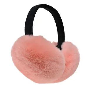 Světle růžové chlupaté klapky na uši - one size JZEW0004LP