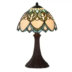 Barevná stolní lampa Tiffany Delafosse - Ø 25*42 cm 5LL-6334